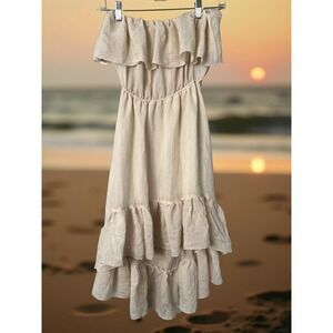Poetry Dress Women's Size Small  Beige Strapless